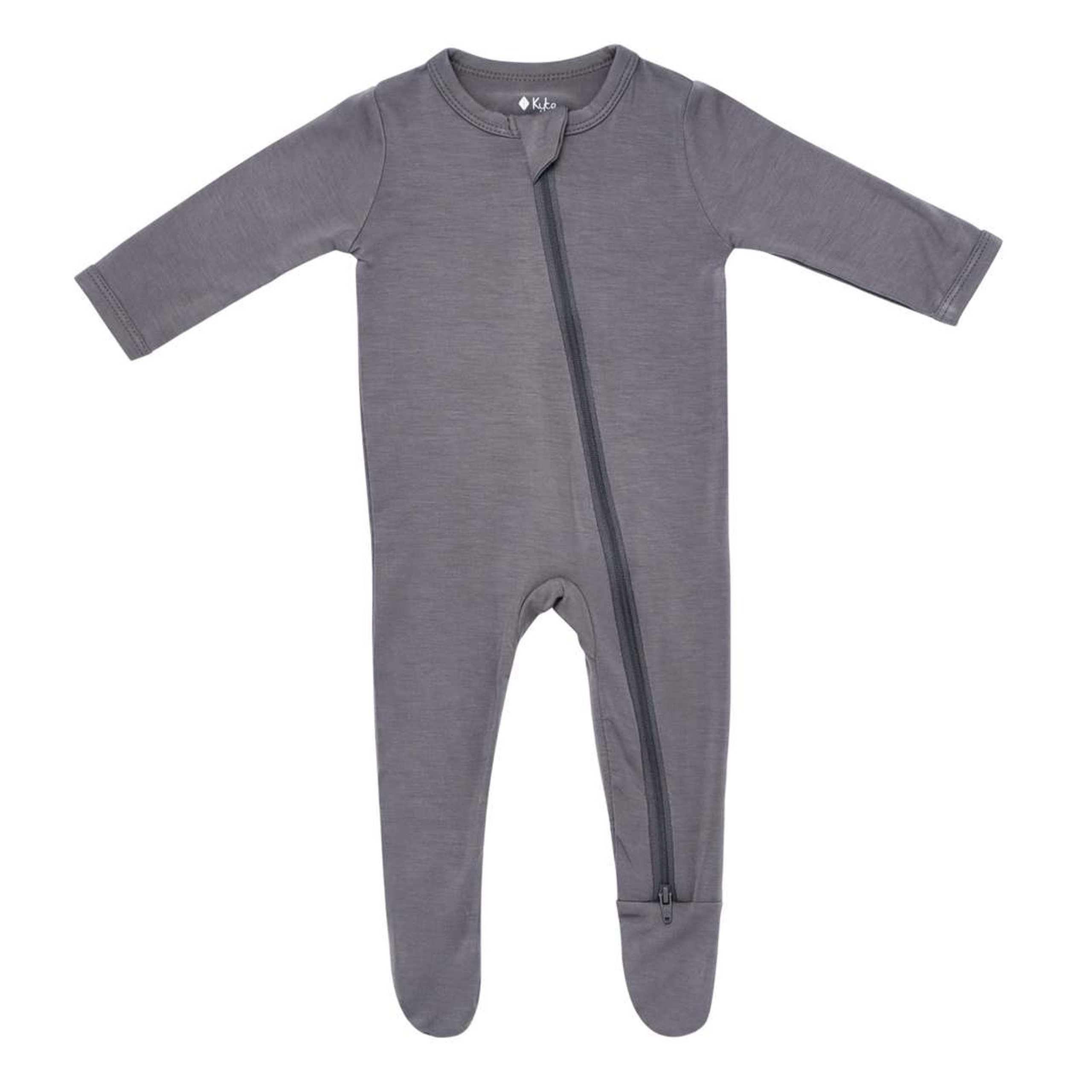 Kyte Baby Zippered Footie in Oat - Kyte Baby Canada - Bamboo Clothing ...