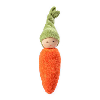 Nanchen Organic Terry Baby Rattle - Carrot