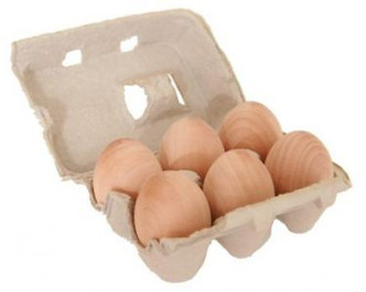 Natural Wooden Eggs