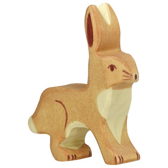 Holztiger Standing Hare with Upright Ears