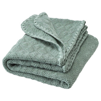 Disana Knitted Organic Merino Wool Baby Blanket - Jade