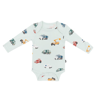 Kyte Baby Bamboo Bodysuit Long-Sleeve in City Vehicle