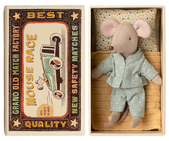Maileg Little Brother Mouse in Matchbox with Magnet Hands