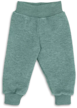 Engel Boiled Wool Baby Pants - Jade Melange