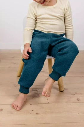 Engel Boiled Wool Baby Pants - Pacific Melange