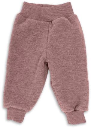 Engel Boiled Wool Baby Pants - Rose Melange