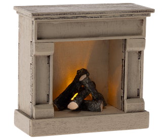 Maileg Fireplace, Mouse - Off White