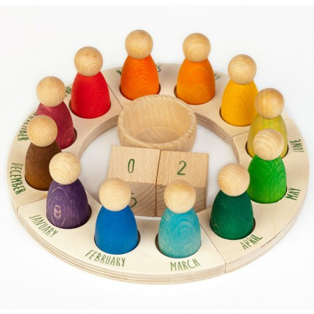 Grapat Perpetual Calendar English - Waldorf Toys - Montessori Toys