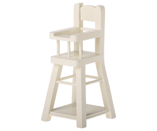 Maileg Wooden High Chair for 'Micro' Animals - White NEW EDITION