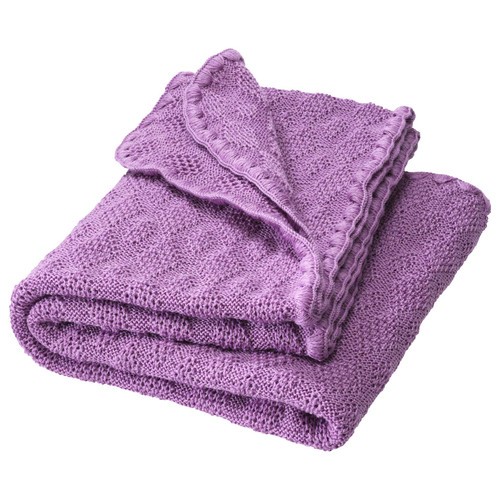 Disana Knitted Organic Merino Wool Baby Blanket - Lilac