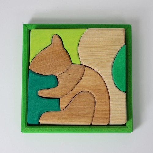 Grimm's Building Set Creative Puzzle - Squirrel Green
