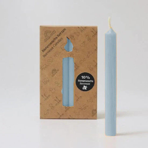 Grimm's 10% Beeswax Candles - Light Blue
