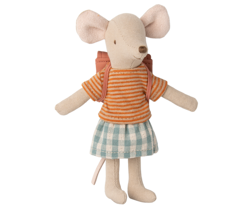 Maileg Tricycle Mouse - Big Sister with Old Rose Bag