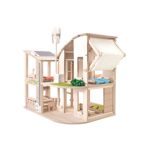 Plan Toys Green Dollhouse with Furniture