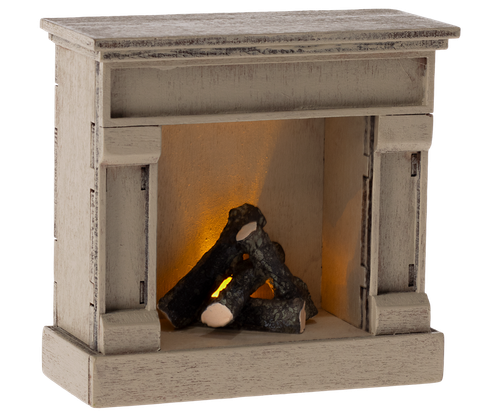 Maileg Fireplace, Mouse - Off White