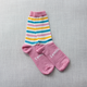 Lamington Crew Length Wool Socks - Picnic (Pink, Yellow, Blue, White Stripes)