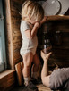 The Short Sleeve Pocket Onesie - Antique Rose