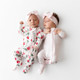 Kyte Baby Bamboo Zippered Footie in Strawberry Fields