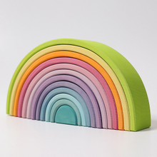 Grimm's Large Pastel Rainbow (12 Pcs) - Grimm's Toys Canada