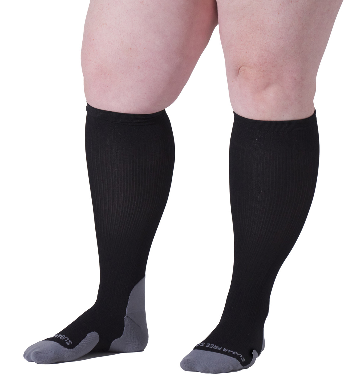 Sugar Free Sox Extra Wide Stretch Compression Socks | Big & Tall | Plus  Size | 15-20 mmHg