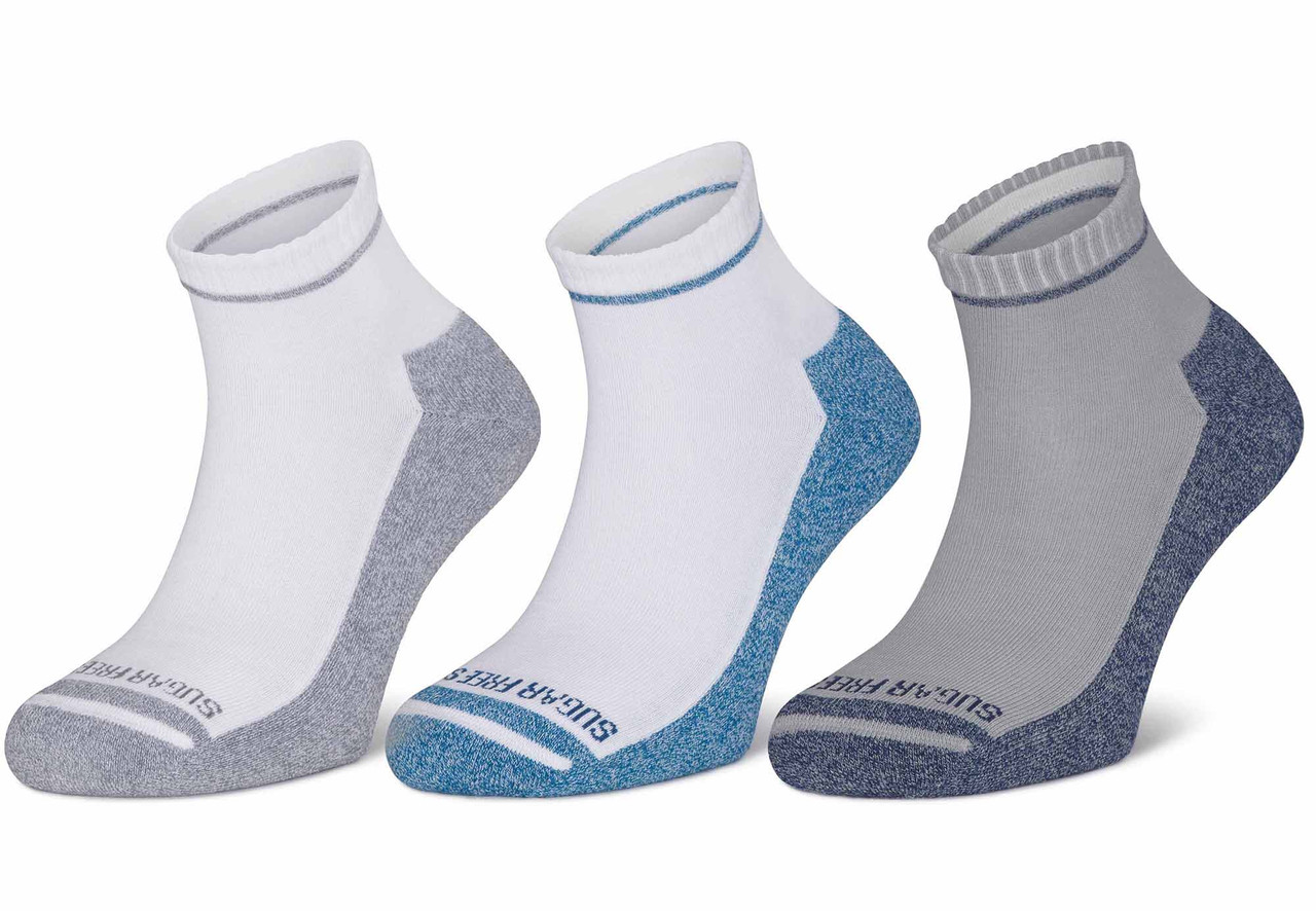 Sugar Free Sox Health & Comfort Ankle Socks 6 pack