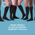 Sugar Free Sox Mens Black Dress Compression Socks | Sock Size 10-13