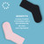 Sugar Free Sox  Womens Flat Knit Crew Diabetic Socks 3 Pack | Sock Size 9-11