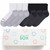 Sugar Free Sox Gift Box | Active Fit Non-binding Comfort White & Black Ankle Socks 6 pairs (L)