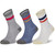 Sugar Free Sox Active Fit Non-binding Comfort Assorted Retro Stripe Crew Socks 3 pack (L)