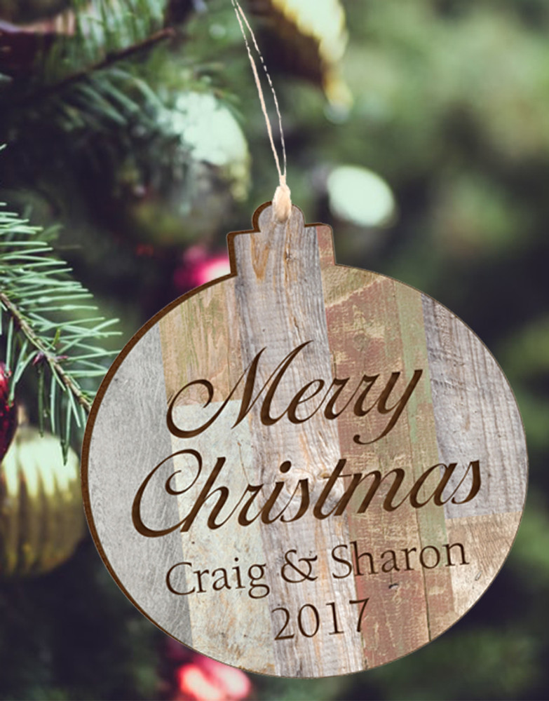 Personalized Barn Wood Ornament