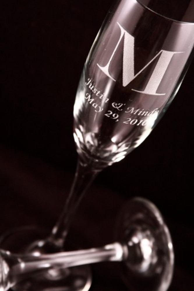Personalized Champagne Flutes Set