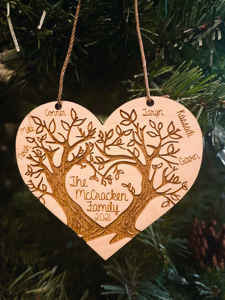 Personalized Family Tree Ornament Personalized Family Tree Ornament