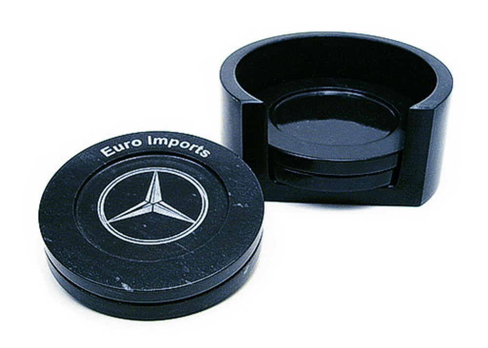 Black Marble Coaster Set  