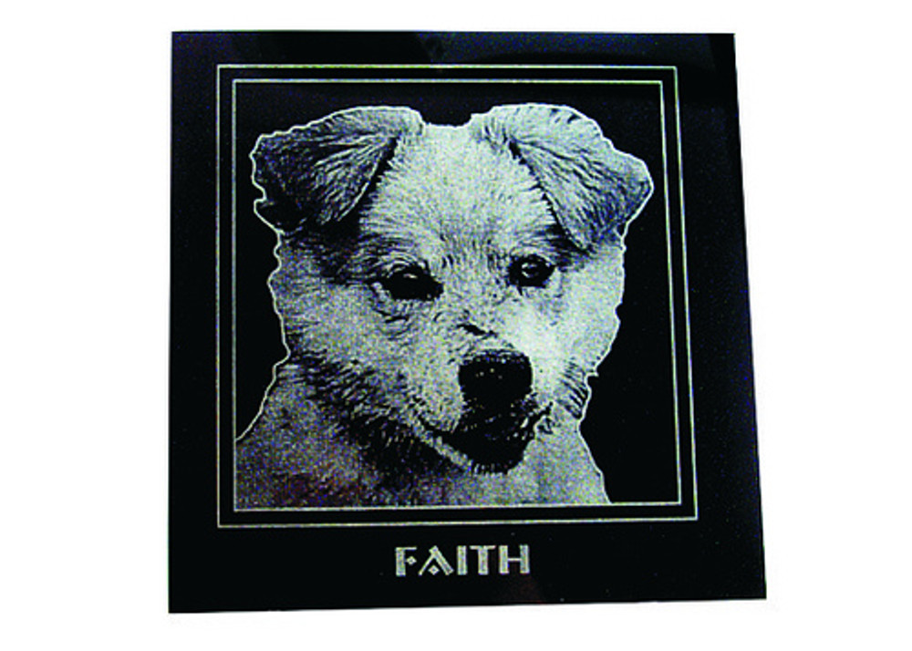 Photo Engraved Square Granite Tile