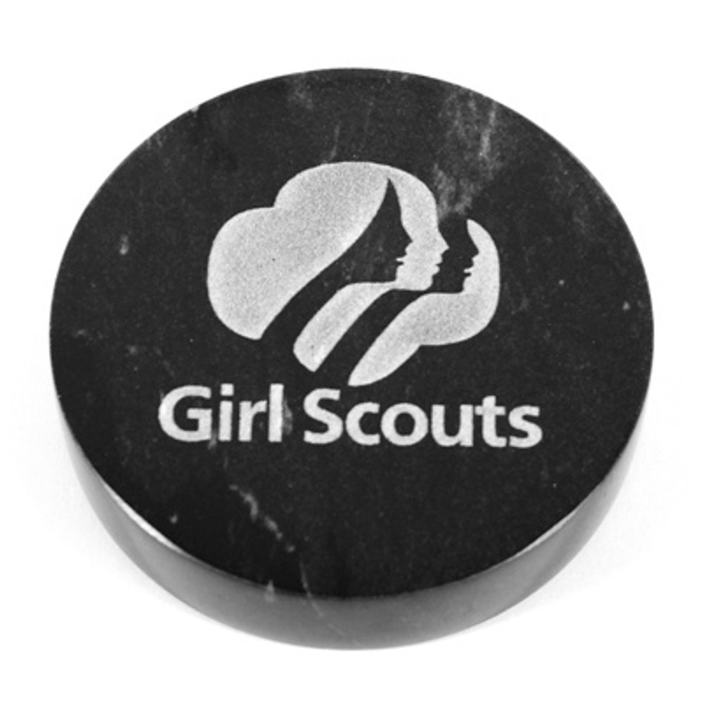 Round Black Marble Paperweight Round Black Marble Paperweight