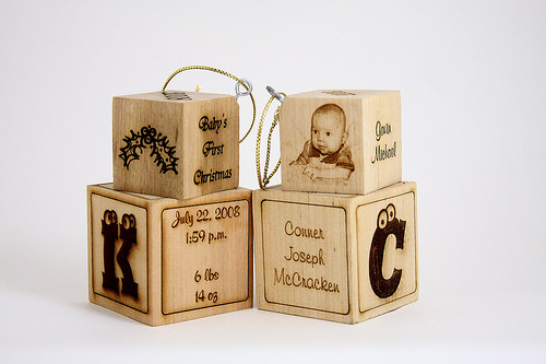Etched Educational Keepsake Wooden Baby Blocks + Reviews