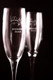 Engraved with a custom wedding logo supplied by the customer