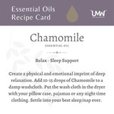 CHAMOMILE Essential Oil – Recipe Card (UMW)