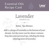 LAVENDER Essential Oil - Recipe Card (UMW)
