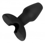 Master Series Invasion Hollow Silicone Anal Plug Black - Small