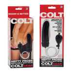 COLT Hefty Probe Inflatable Butt Plug - Black Colt