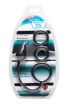 Master Series Silicone Triple Ring With Compact Anal Plug Master Series