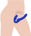 Strap U Revolver II Vibrating Strapless Strap On Dildo