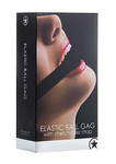 Ouch! Black Elastic Ball Gag SHOTS