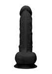Silicone Dildo With Balls - 22.8 cm - Black SHOTS