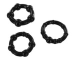 SIZE MATTERS Set of 3 Cock Rings Black Size Matters