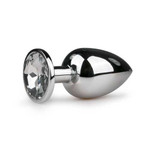 Easytoys Anal Collection Metal Butt Plug No. 6 - Silver/Clear Easytoys