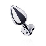 Easytoys Anal Collection Heart Shaped Metal Butt Plug No. 7 - Silver/Clear Easytoys