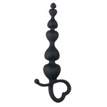 Easytoys Anal Collection Black Anal Beads Heart Handle
