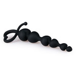 Easytoys Anal Collection Black Anal Beads Heart Handle